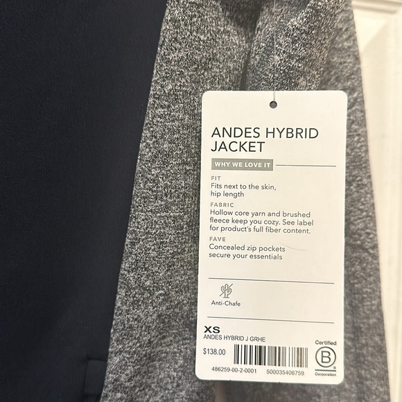 Athleta Andes Hybrid Jacket. NWT. - Picture 2 of 5